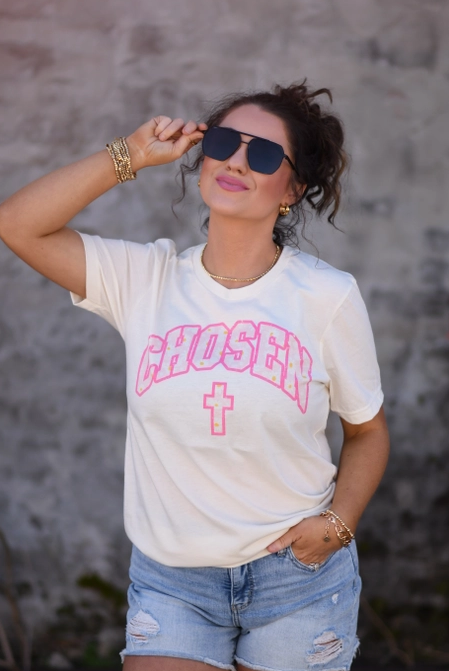 Chosen Graphic Tee-Graphic Tees-Krush Kandy, Women's Online Fashion Boutique Located in Phoenix, Arizona (Scottsdale Area)