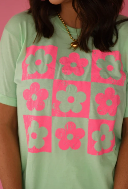 Retro Flower Power Tee-Graphic Tees-Krush Kandy, Women's Online Fashion Boutique Located in Phoenix, Arizona (Scottsdale Area)