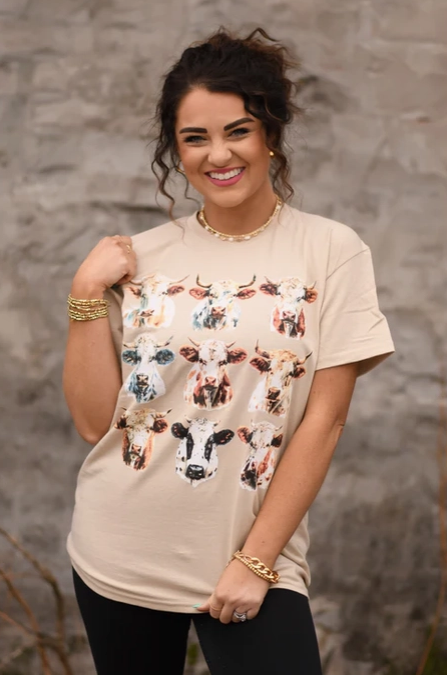 Pasture Perfect Cow Graphic Tee-Graphic Tees-Krush Kandy, Women's Online Fashion Boutique Located in Phoenix, Arizona (Scottsdale Area)