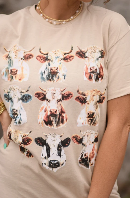 Pasture Perfect Cow Graphic Tee-Graphic Tees-Krush Kandy, Women's Online Fashion Boutique Located in Phoenix, Arizona (Scottsdale Area)