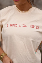 I Need A Dr. Pepper Graphic Tee-Graphic Tees-Krush Kandy, Women's Online Fashion Boutique Located in Phoenix, Arizona (Scottsdale Area)