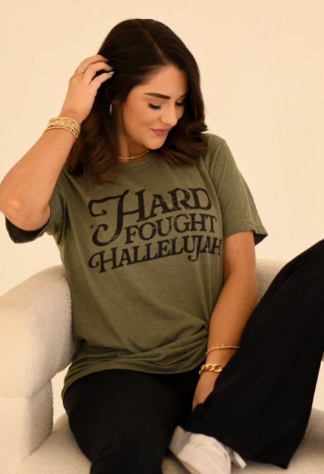 Hard Fought Hallelujah Graphic Tee-Graphic Tees-Krush Kandy, Women's Online Fashion Boutique Located in Phoenix, Arizona (Scottsdale Area)