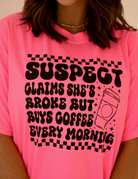 Suspect Coffee Lover Graphic Tee-Graphic Tees-Krush Kandy, Women's Online Fashion Boutique Located in Phoenix, Arizona (Scottsdale Area)