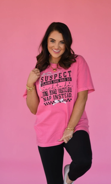 Suspect Nap Queen Tee-Graphic Tees-Krush Kandy, Women's Online Fashion Boutique Located in Phoenix, Arizona (Scottsdale Area)