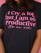 Productive Cry Baby Tee-Graphic Tees-Krush Kandy, Women's Online Fashion Boutique Located in Phoenix, Arizona (Scottsdale Area)