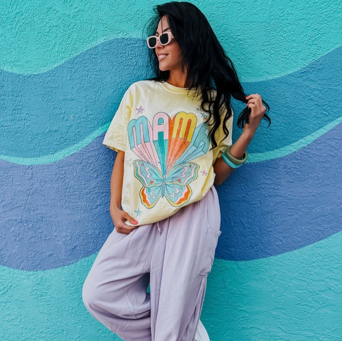 Mama Butterfly Graphic Tee-Graphic Tees-Krush Kandy, Women's Online Fashion Boutique Located in Phoenix, Arizona (Scottsdale Area)
