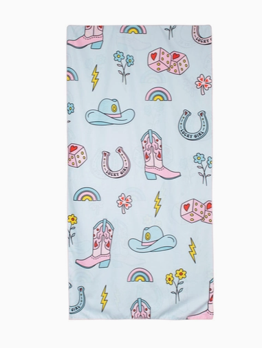 Lucky Cowgirl Quick Dry Towel-Accessories-Krush Kandy, Women's Online Fashion Boutique Located in Phoenix, Arizona (Scottsdale Area)