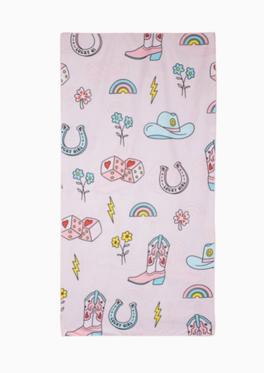 Lucky Cowgirl Quick Dry Towel-Accessories-Krush Kandy, Women's Online Fashion Boutique Located in Phoenix, Arizona (Scottsdale Area)