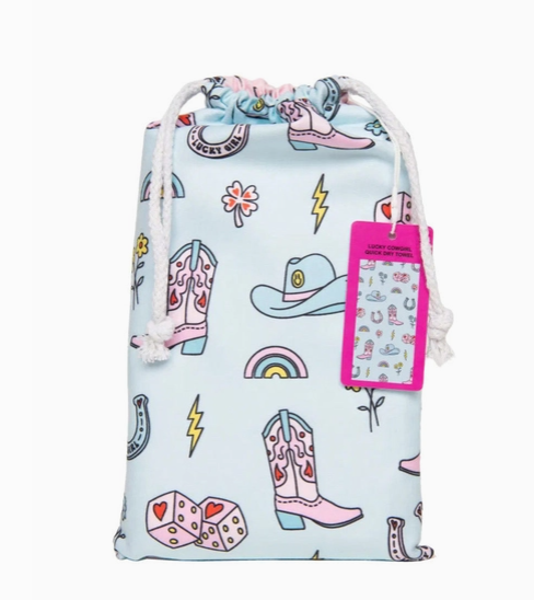 Lucky Cowgirl Quick Dry Towel-Accessories-Krush Kandy, Women's Online Fashion Boutique Located in Phoenix, Arizona (Scottsdale Area)