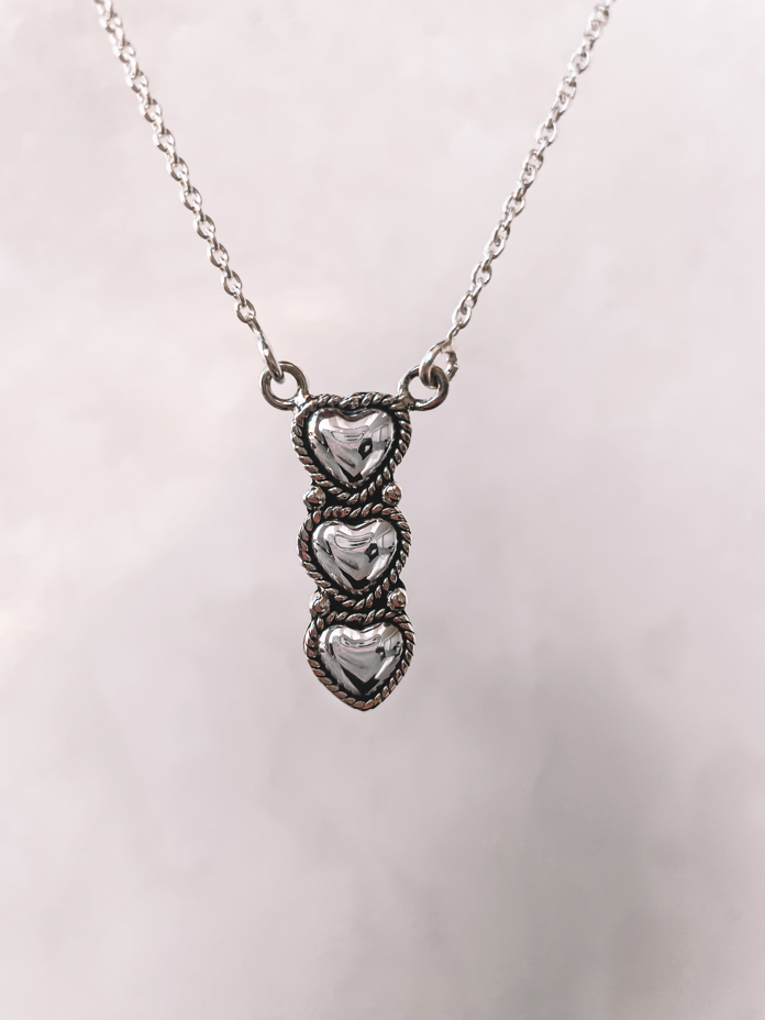 Heartbeat Harmony Sterling Necklace-Chain Necklaces-Krush Kandy, Women's Online Fashion Boutique Located in Phoenix, Arizona (Scottsdale Area)