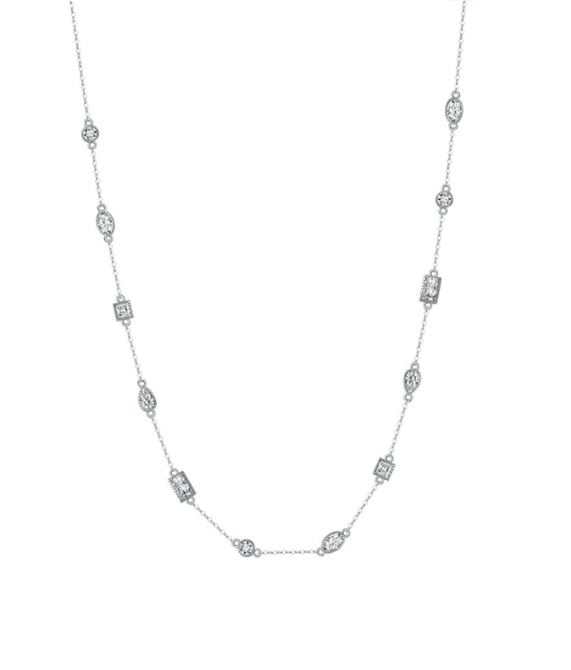 Crystal Geometric Minimalist Necklace-Necklaces-Krush Kandy, Women's Online Fashion Boutique Located in Phoenix, Arizona (Scottsdale Area)