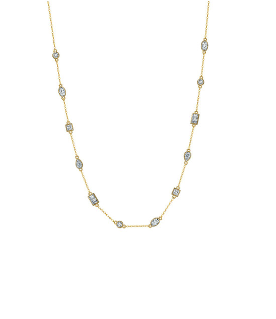 Crystal Geometric Minimalist Necklace