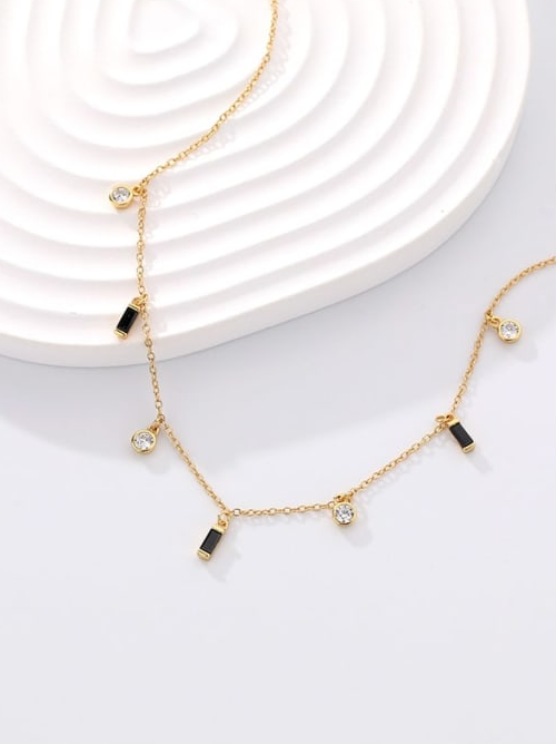 Multi Crystal Dainty Minimalist Necklace-Necklaces-Krush Kandy, Women's Online Fashion Boutique Located in Phoenix, Arizona (Scottsdale Area)