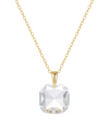 Glass Stone Square Minimalist Necklace-Necklaces-Krush Kandy, Women's Online Fashion Boutique Located in Phoenix, Arizona (Scottsdale Area)