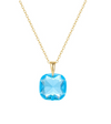 Glass Stone Square Minimalist Necklace-Necklaces-Krush Kandy, Women's Online Fashion Boutique Located in Phoenix, Arizona (Scottsdale Area)