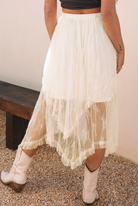 Lace Cascading Tiered High Waist Maxi Skirt-Skirts-Krush Kandy, Women's Online Fashion Boutique Located in Phoenix, Arizona (Scottsdale Area)