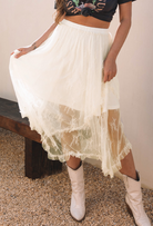 Lace Cascading Tiered High Waist Maxi Skirt-Skirts-Krush Kandy, Women's Online Fashion Boutique Located in Phoenix, Arizona (Scottsdale Area)