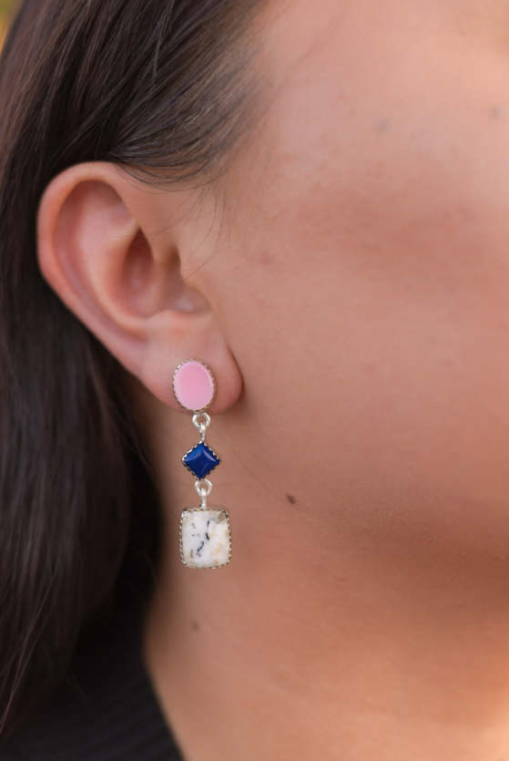 One Of A Kind White Buffalo Earrings-Earrings-Krush Kandy, Women's Online Fashion Boutique Located in Phoenix, Arizona (Scottsdale Area)