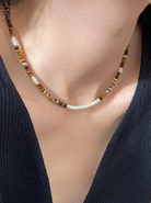 Tiger Eye Irregular Vintage Beaded Necklace-Necklaces-Krush Kandy, Women's Online Fashion Boutique Located in Phoenix, Arizona (Scottsdale Area)