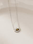 Tiger Eye Irregular Vintage Evil Eye Necklace-Necklaces-Krush Kandy, Women's Online Fashion Boutique Located in Phoenix, Arizona (Scottsdale Area)