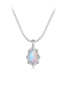 Opal Water Drop Dainty Necklace-Necklaces-Krush Kandy, Women's Online Fashion Boutique Located in Phoenix, Arizona (Scottsdale Area)