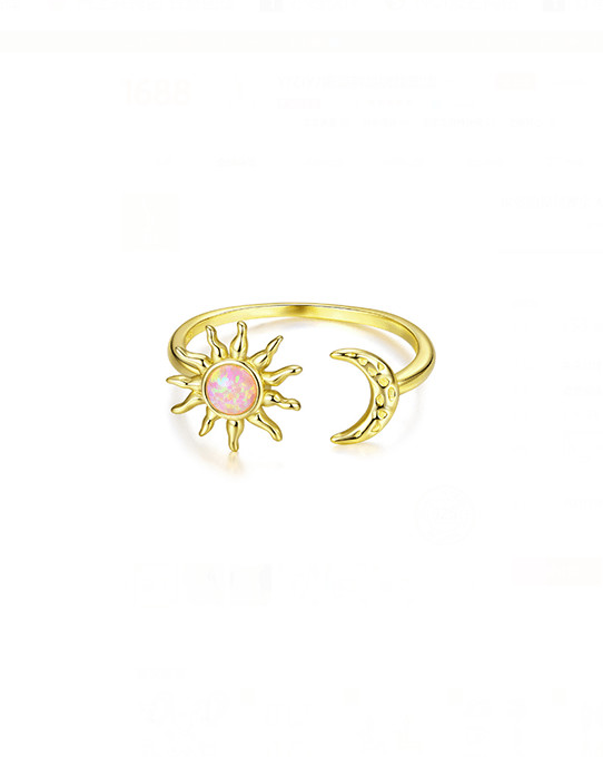 Opal Star Moon Trend Band Ring-Ring-Krush Kandy, Women's Online Fashion Boutique Located in Phoenix, Arizona (Scottsdale Area)