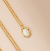 Opal Geometric Minimalist Necklace-Necklaces-Krush Kandy, Women's Online Fashion Boutique Located in Phoenix, Arizona (Scottsdale Area)