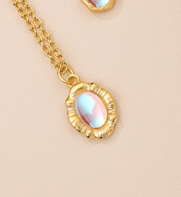 Opal Geometric Minimalist Necklace-Necklaces-Krush Kandy, Women's Online Fashion Boutique Located in Phoenix, Arizona (Scottsdale Area)