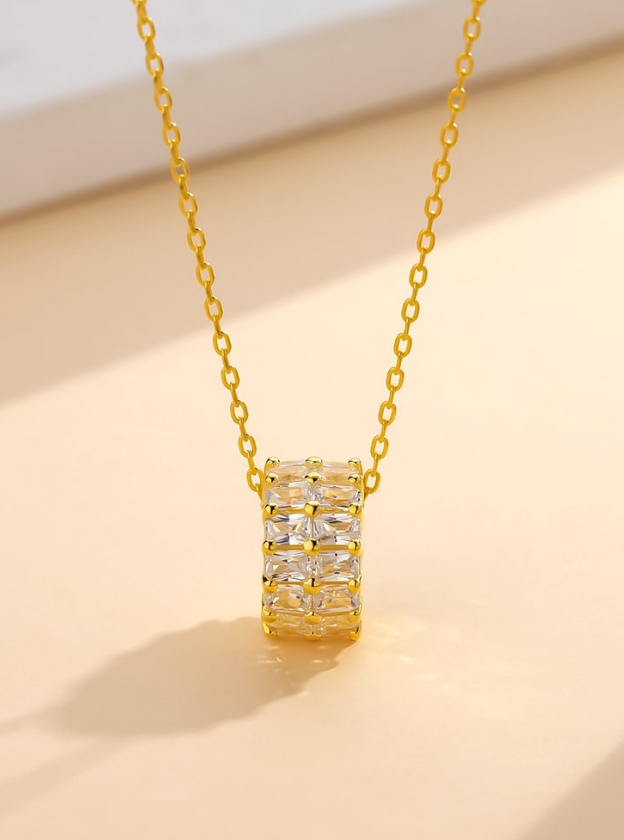 Cubic Zirconia Geometric Dainty Necklace-Necklaces-Krush Kandy, Women's Online Fashion Boutique Located in Phoenix, Arizona (Scottsdale Area)