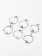 Sterling Silver Opal Geometric Minimalist Band Ring-Ring-Krush Kandy, Women's Online Fashion Boutique Located in Phoenix, Arizona (Scottsdale Area)