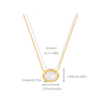 Little Opal Slab Minimalist Necklace-Necklaces-Krush Kandy, Women's Online Fashion Boutique Located in Phoenix, Arizona (Scottsdale Area)