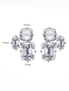 Cubic Zirconia Geometric Luxury Stud Earring-Earrings-Krush Kandy, Women's Online Fashion Boutique Located in Phoenix, Arizona (Scottsdale Area)