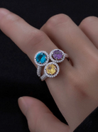 Sterling Silver Cubic Zirconia Geometric Luxury Band Ring-Ring-Krush Kandy, Women's Online Fashion Boutique Located in Phoenix, Arizona (Scottsdale Area)