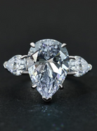 High Carbon Diamond Water Drop Luxury Ring-Ring-Krush Kandy, Women's Online Fashion Boutique Located in Phoenix, Arizona (Scottsdale Area)