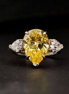 High Carbon Diamond Water Drop Luxury Ring-Ring-Krush Kandy, Women's Online Fashion Boutique Located in Phoenix, Arizona (Scottsdale Area)