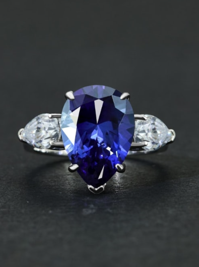 High Carbon Diamond Water Drop Luxury Ring-Ring-Krush Kandy, Women's Online Fashion Boutique Located in Phoenix, Arizona (Scottsdale Area)