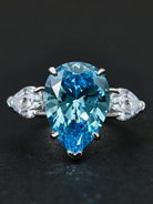 High Carbon Diamond Water Drop Luxury Ring-Ring-Krush Kandy, Women's Online Fashion Boutique Located in Phoenix, Arizona (Scottsdale Area)