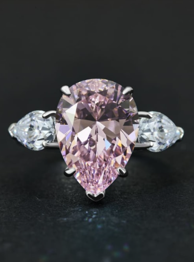 High Carbon Diamond Water Drop Luxury Ring-Ring-Krush Kandy, Women's Online Fashion Boutique Located in Phoenix, Arizona (Scottsdale Area)