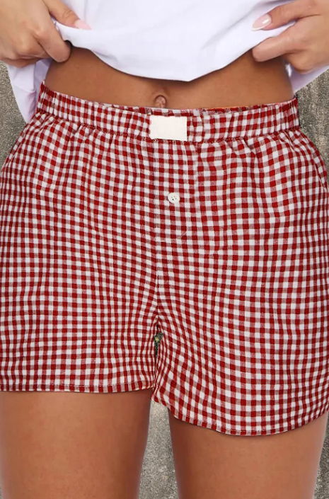 Gingham Checkered Button-Front Shorts-Shorts-Krush Kandy, Women's Online Fashion Boutique Located in Phoenix, Arizona (Scottsdale Area)