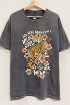 "Wild Soul" Tiger Graphic Tee-Graphic Tees-Krush Kandy, Women's Online Fashion Boutique Located in Phoenix, Arizona (Scottsdale Area)