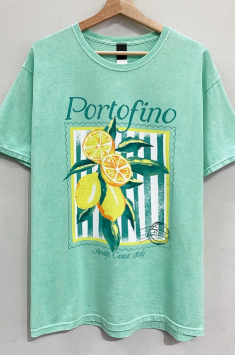 "Portofino" Lemon Graphic Tee-Graphic Tees-Krush Kandy, Women's Online Fashion Boutique Located in Phoenix, Arizona (Scottsdale Area)