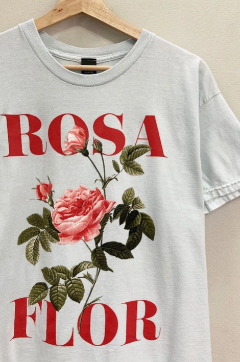 "Rosa Flor" Floral Graphic Tee-Graphic Tees-Krush Kandy, Women's Online Fashion Boutique Located in Phoenix, Arizona (Scottsdale Area)