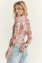 Floral Print Long Sleeve Mesh Top-Tops-Krush Kandy, Women's Online Fashion Boutique Located in Phoenix, Arizona (Scottsdale Area)