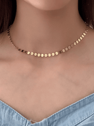 Vintage Chocker Wafer Necklace-Necklaces-Krush Kandy, Women's Online Fashion Boutique Located in Phoenix, Arizona (Scottsdale Area)