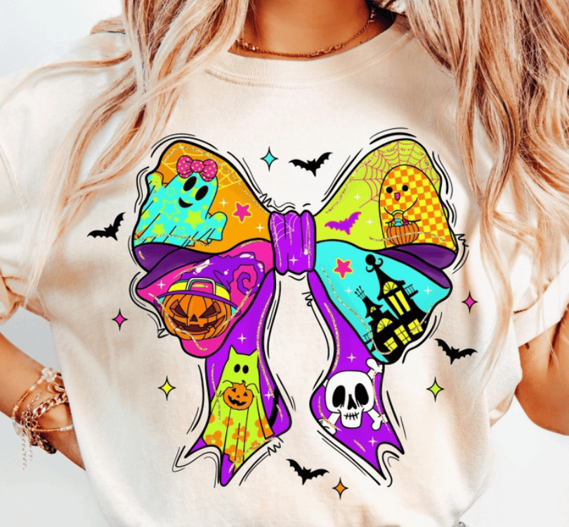 Halloween Bow Graphic Tee-Graphic Tees-Krush Kandy, Women's Online Fashion Boutique Located in Phoenix, Arizona (Scottsdale Area)