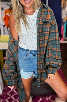 Plaid Oversized Flannel Shirt-Tops-Krush Kandy, Women's Online Fashion Boutique Located in Phoenix, Arizona (Scottsdale Area)
