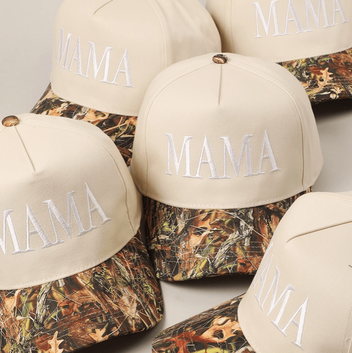 MAMA Letter Embroidery Camo Two-Tone Trucker Hat-Accessories-Krush Kandy, Women's Online Fashion Boutique Located in Phoenix, Arizona (Scottsdale Area)