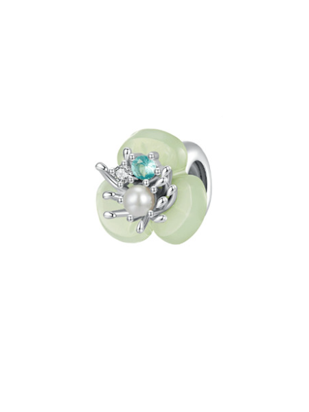 Dainty Green Flower Charm-Jewelry-Krush Kandy, Women's Online Fashion Boutique Located in Phoenix, Arizona (Scottsdale Area)