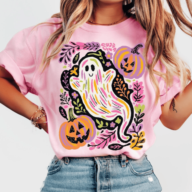 Pastel Pumpkin Patch Tee-Graphic Tees-Krush Kandy, Women's Online Fashion Boutique Located in Phoenix, Arizona (Scottsdale Area)