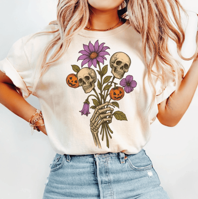 Deadly Blooms Tee-Graphic Tees-Krush Kandy, Women's Online Fashion Boutique Located in Phoenix, Arizona (Scottsdale Area)